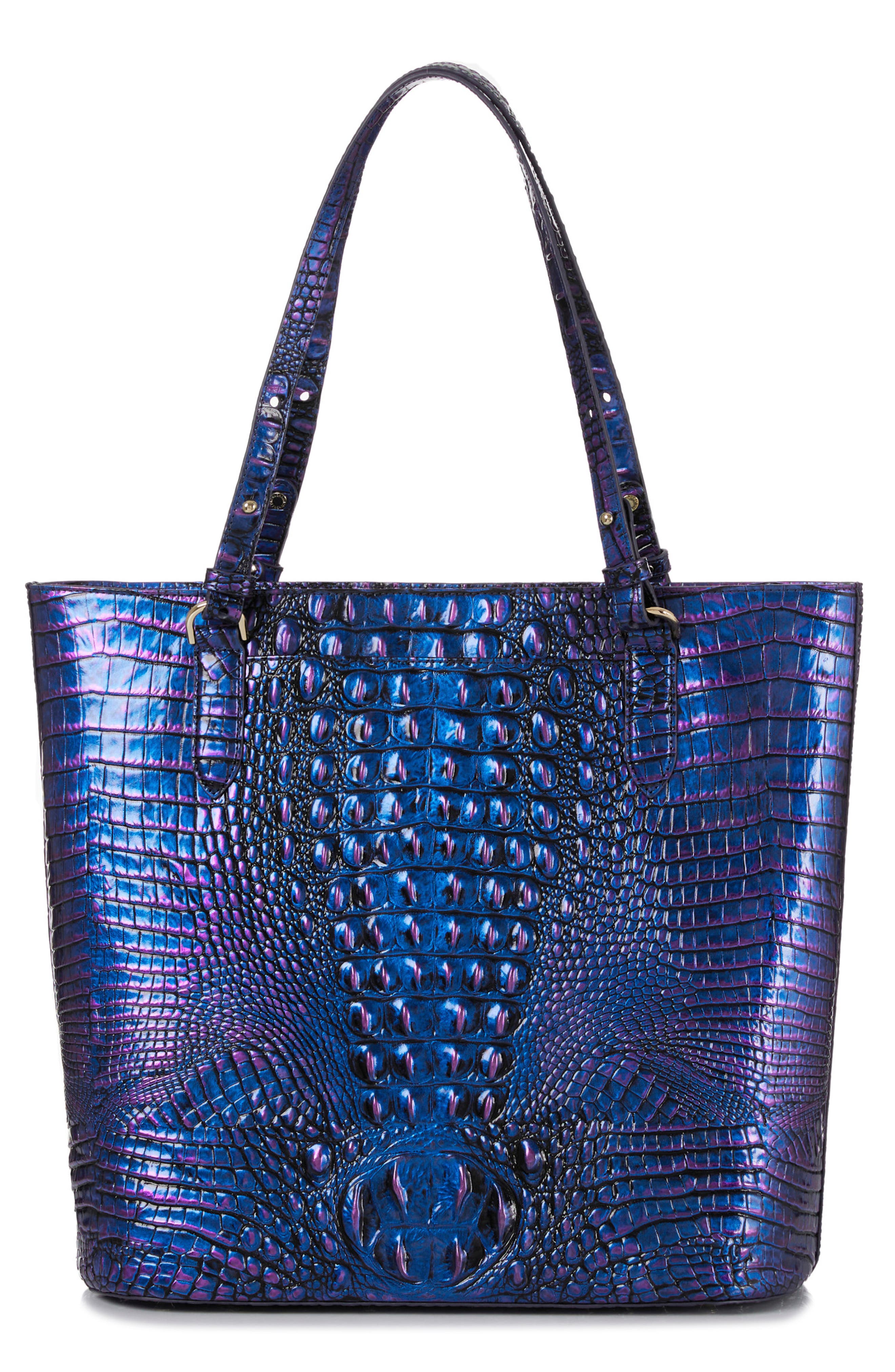 Brahmin Ezra Croc Embossed Leather Tote, Alternate, color, 