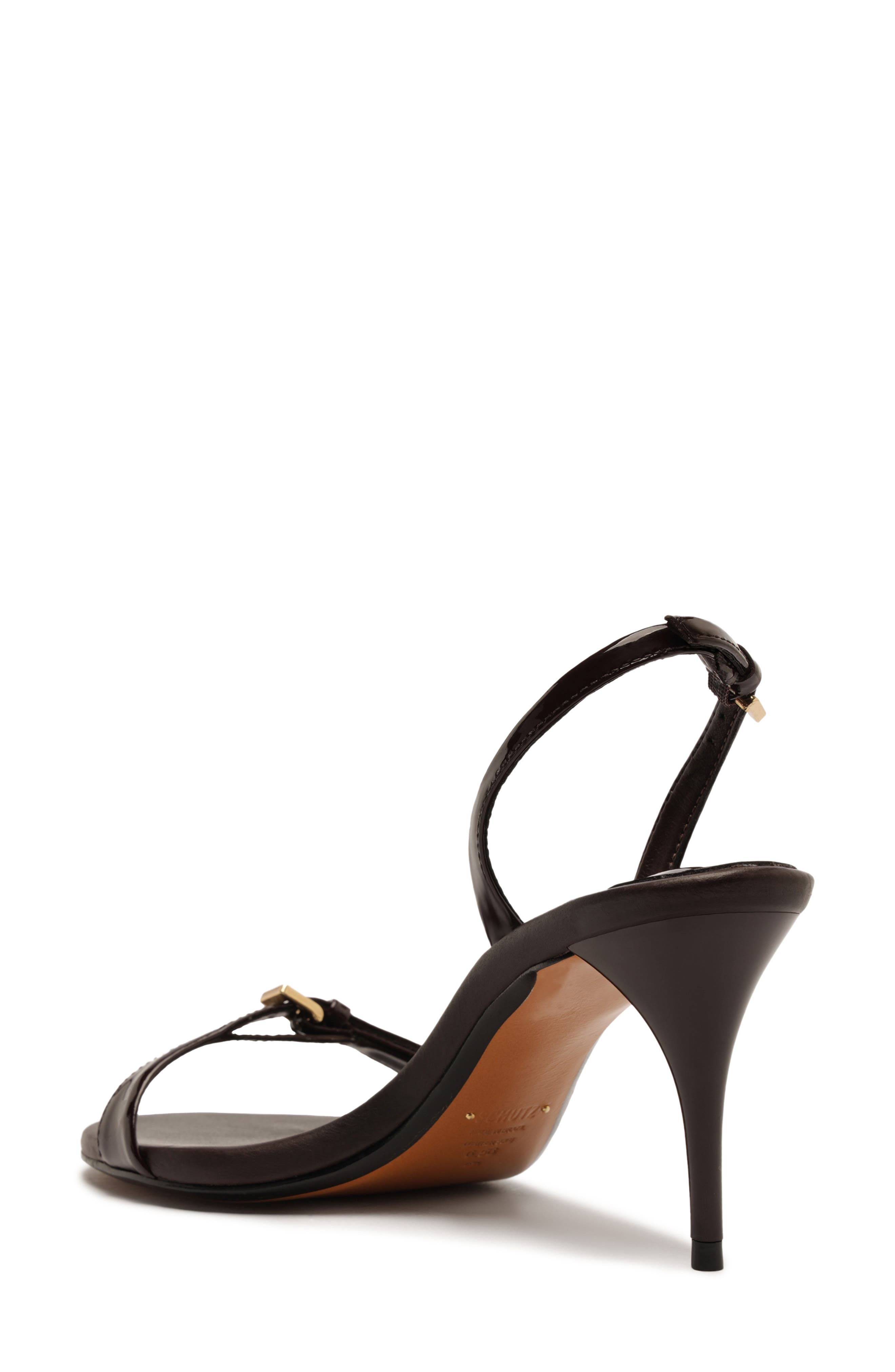 Schutz Aurora Mid Slingback Sandal, Alternate, color, Maplewood