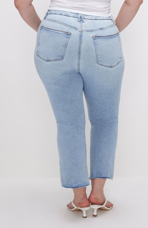 Good American Womens Ga Good Legs Crop Mini Boot-leg Mid-rise Stretch-denim Jeans Indigo510 In Indigo715