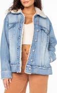 Roxy So Amped Faux Fur Lined Denim Jacket