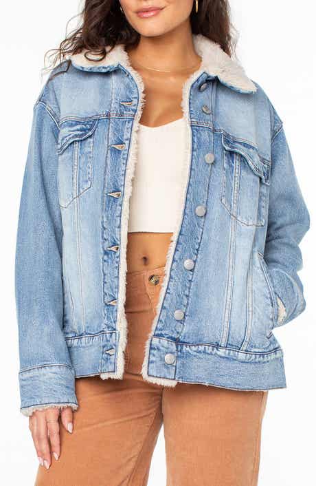Roxy So Amped Faux Fur Lined Denim Jacket
