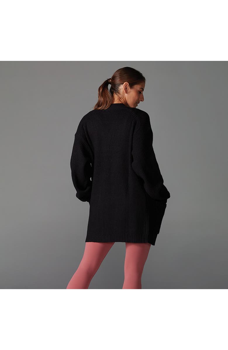 Tavi Alpine Long Cardigan, Alternate, color, Ebony
