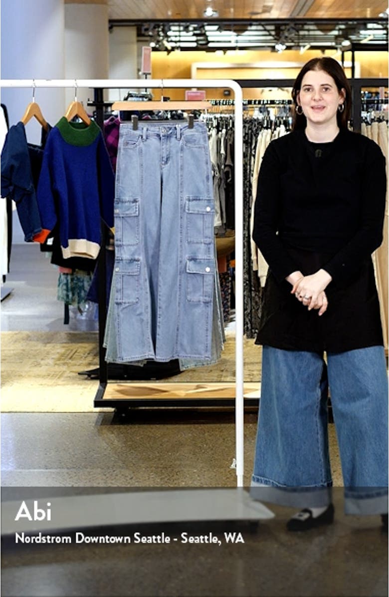 Kids' Wide Leg Cargo Jeans, sales video thumbnail