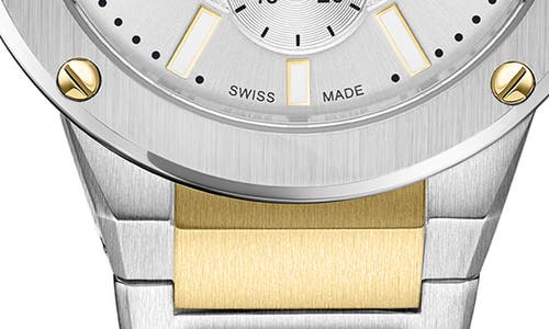 Ferragamo F-80 Chrono Bracelet Watch In Two Tone
