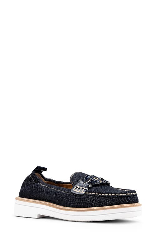 Donald Pliner Lomma Platform Loafer In Blue
