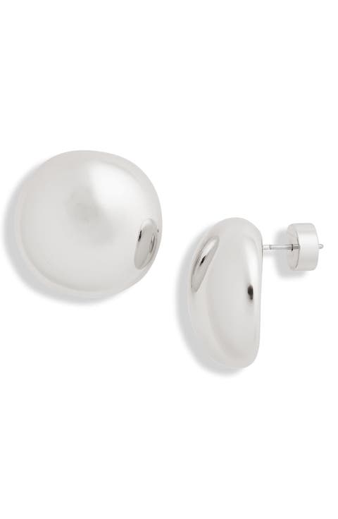Polished Dome Stud Earrings