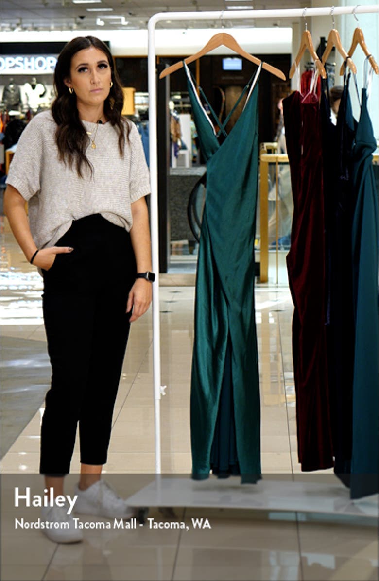 Fondly Loved Satin Wrap Gown, sales video thumbnail