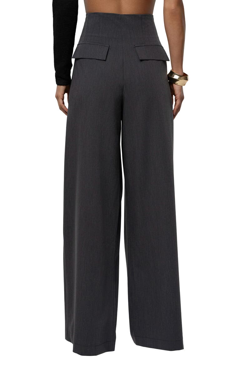 Pleated Wide Leg Pants, Alternate, color, GRAY