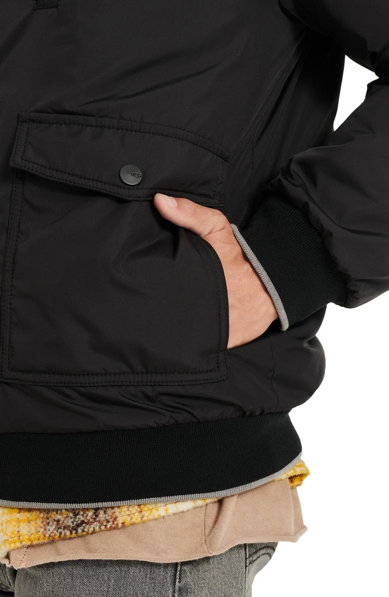 UGG<sup>®</sup> Ethan Water Resistant Down Bomber Jacket, Alternate, color,