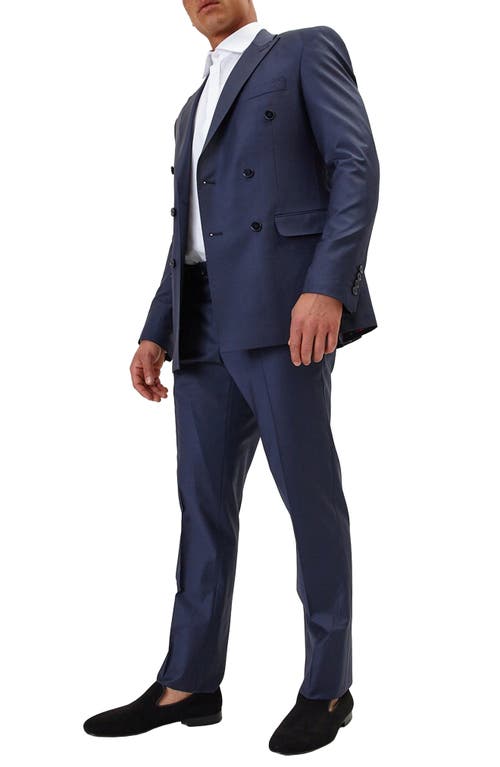Ron Tomson Super 120s Wool Double Breasted Tuxedo Jacket