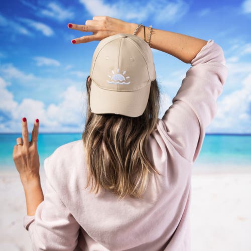 Totalee Gift Tan Distressed Sun & Water Hat Cotton Brown In Brown