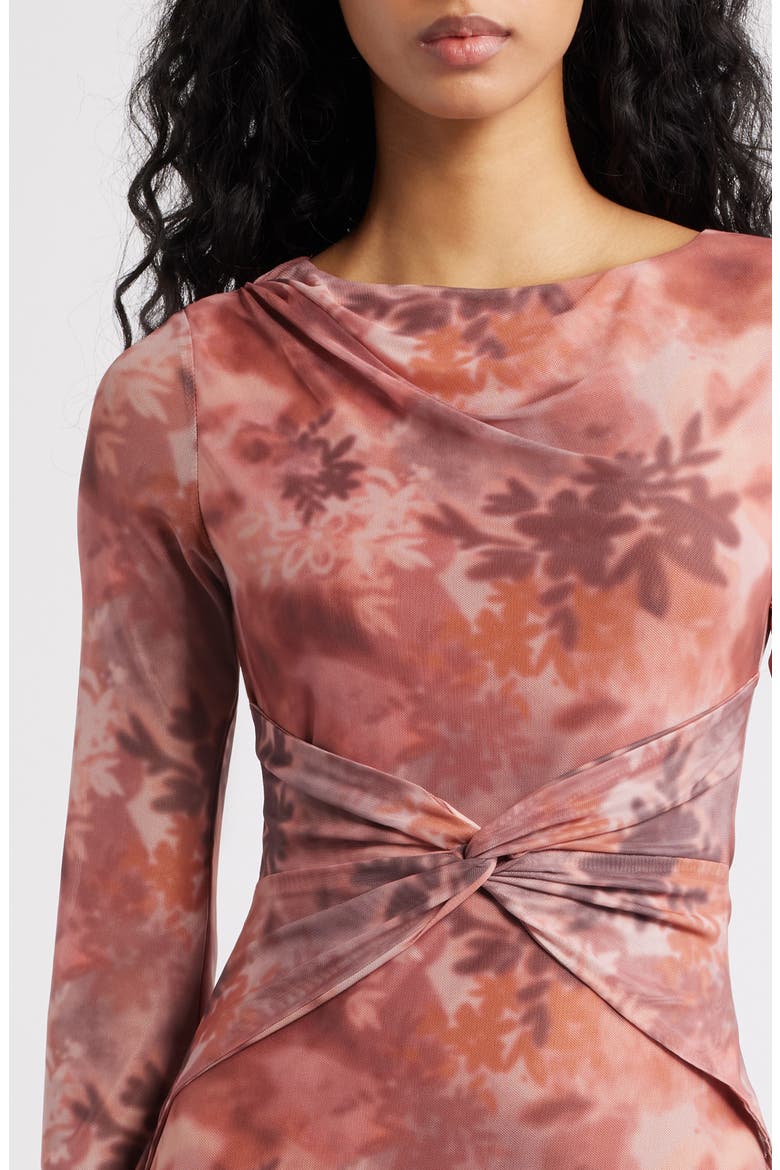 Nash Long Sleeve Body-Con Dress, Alternate, color, BLURRED BOTANICS