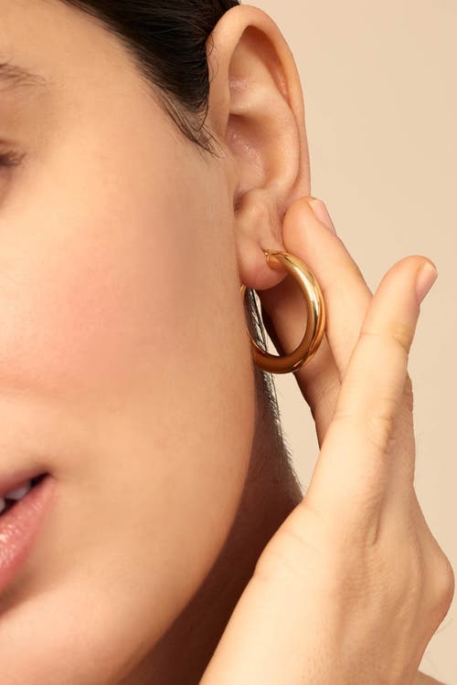 Oradina 18k Gold Everything Bold Large Hoops In Yellow Gold