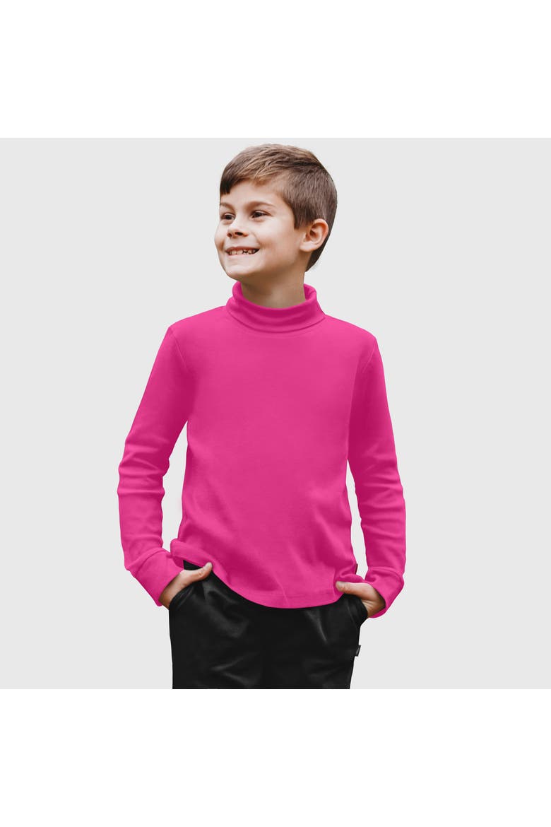Unisex Soft 100% Cotton Turtleneck, Main, color, Hot Pink