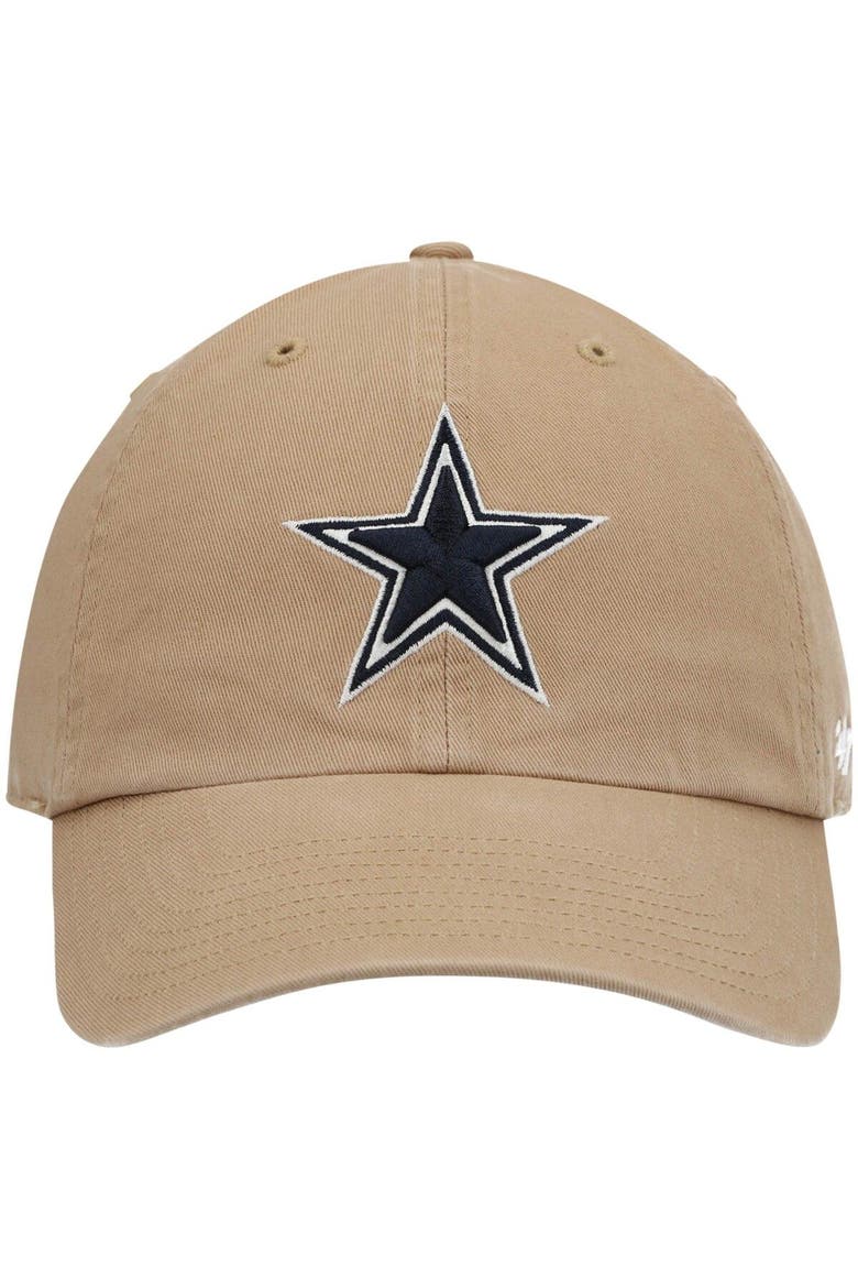 Men's '47 Khaki Dallas Cowboys Primary Clean Up Adjustable Hat, Alternate, color, Khaki