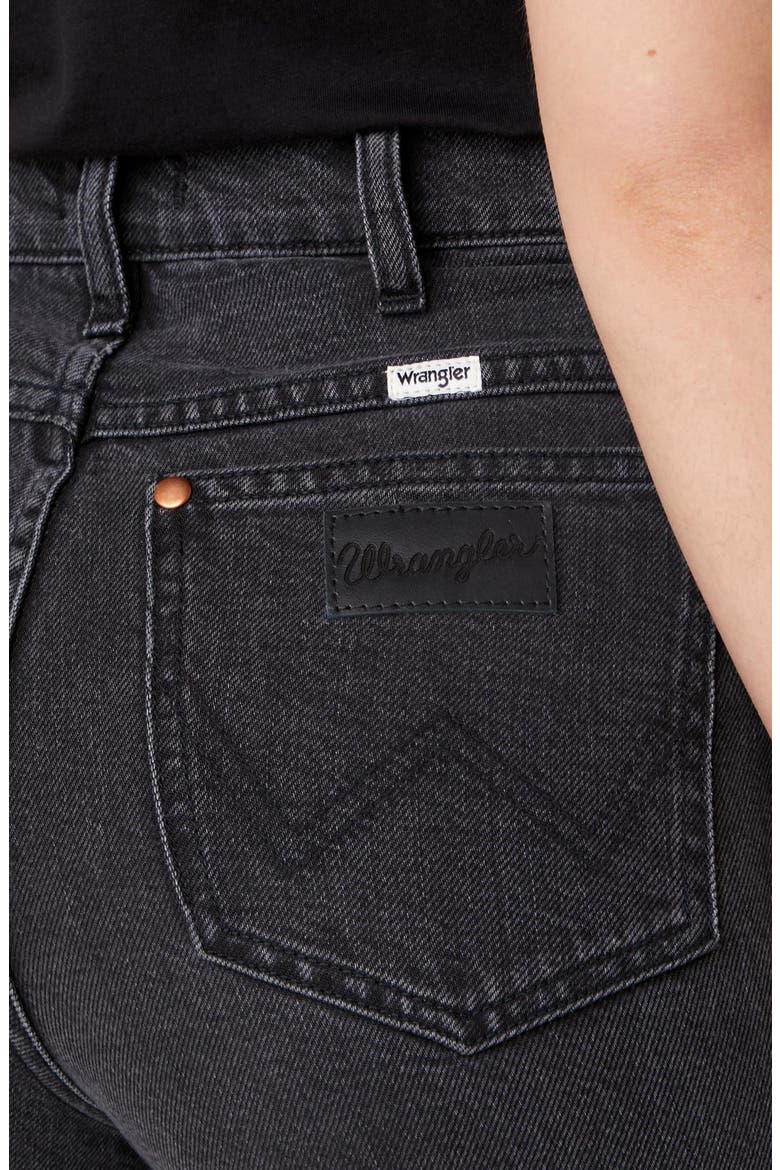 Wild West High Waist Straight Leg Ankle Jeans, Alternate, color, RINSED BLACK