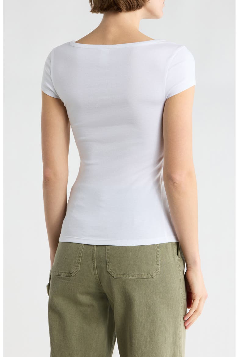 Short Sleeve Henley T-Shirt, Alternate, color, WHITE