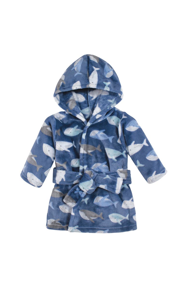 Luvable Friends Luxurious Unisex Spa Gown, Main, color, Whales