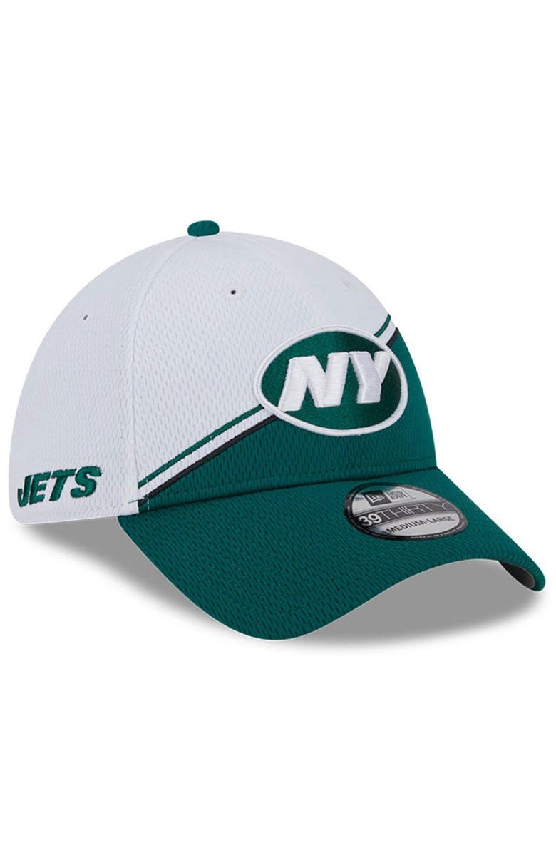New Era Men's New Era  White/Green New York Jets 2023 Sideline 39THIRTY Flex Hat, Main, color, White