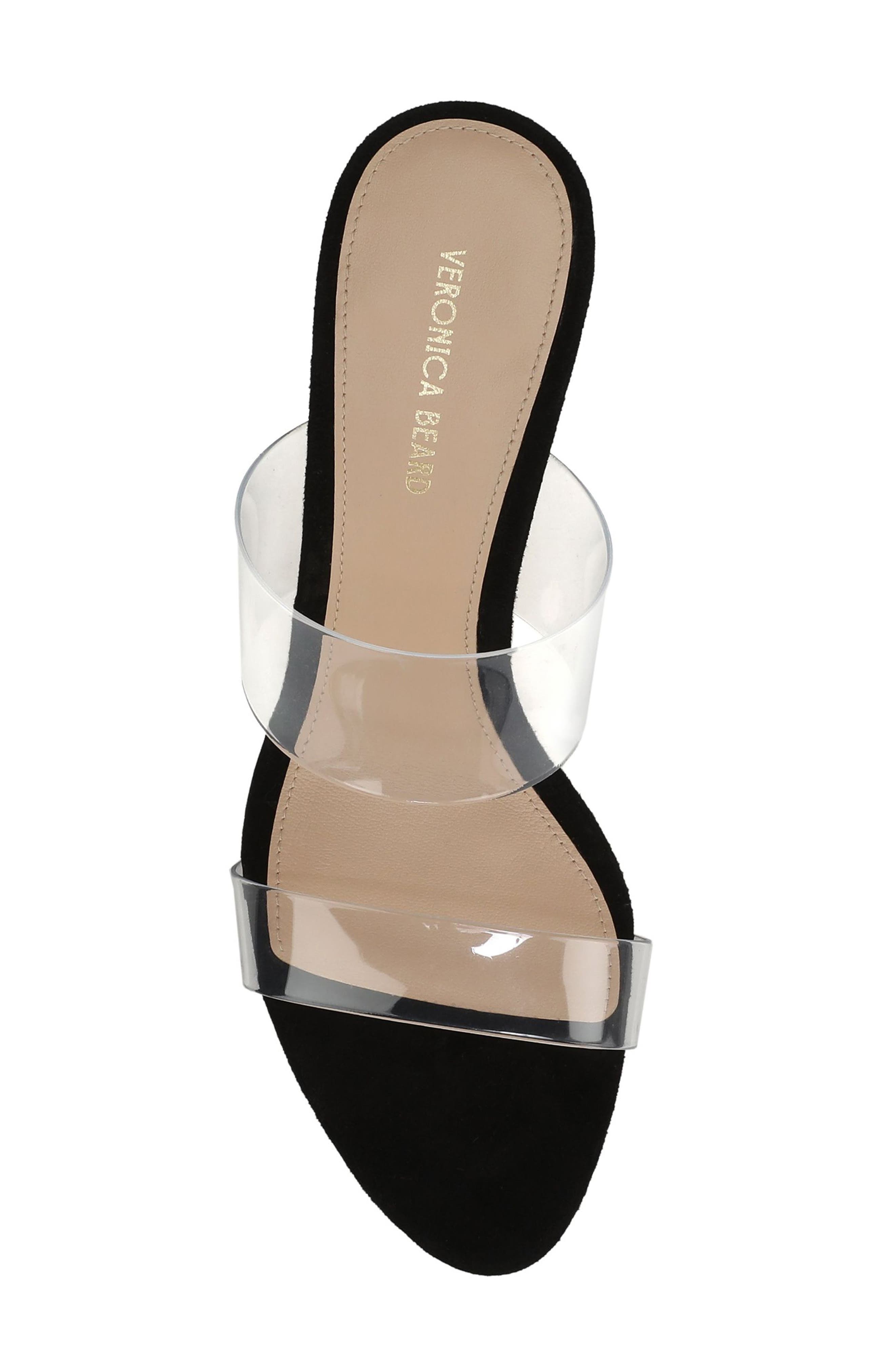 Veronica Beard Asha Sandal, Alternate, color, Clear/ Black