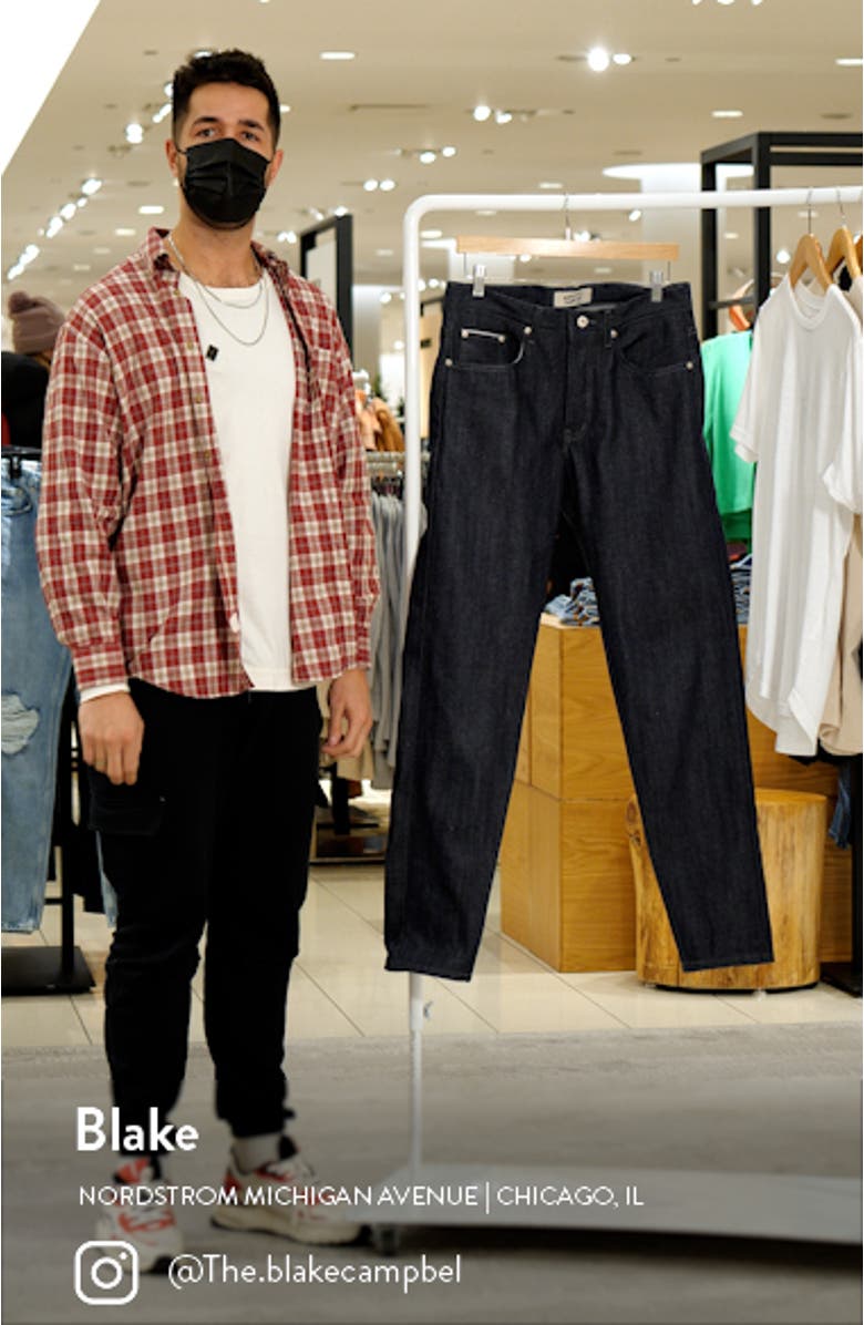 Easy Guy Selvedge Athletic Tapered Jeans, sales video thumbnail