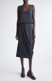 Lemaire Layered Draped Crepe Jersey Dress