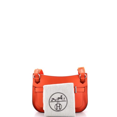 Pre-owned Hermes Hermes Jypsiere Bag Swift Mini In Orange