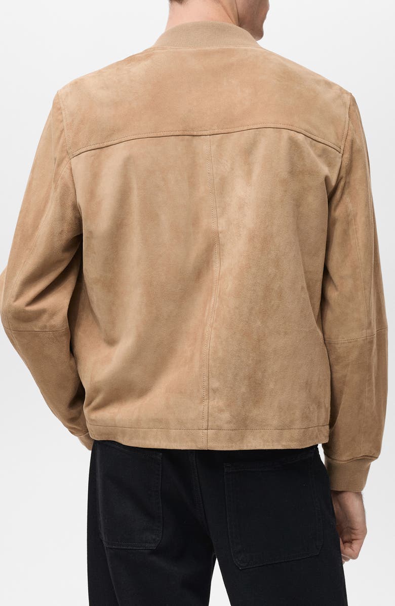 MANGO Suede Bomber Jacket, Alternate, color, 