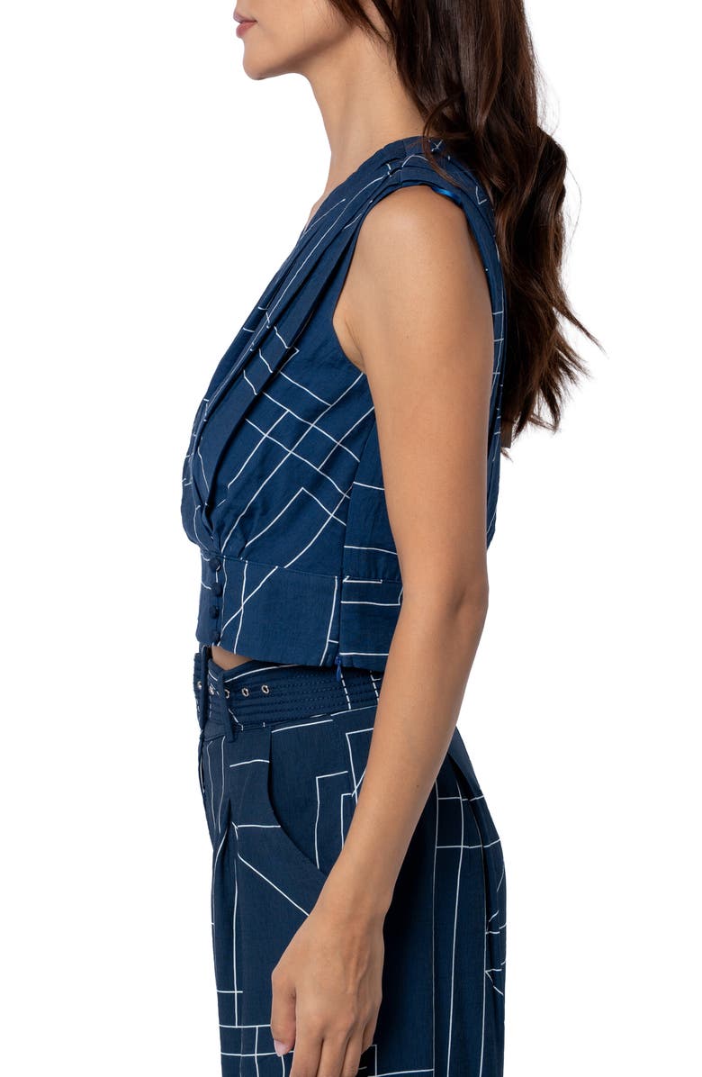 CIEBON Adrina Geo Print Sleeveless Top, Alternate, color, Navy/ White