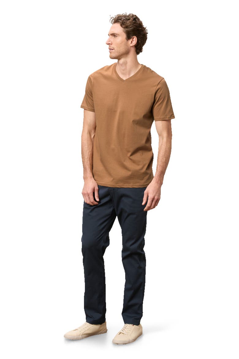 Organic Softspun V-Neck Tee, Main, color, Brown Sugar