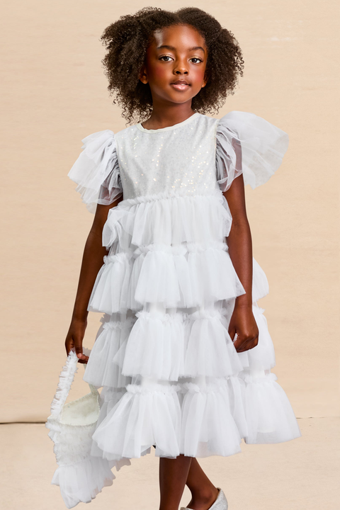 Tulle Ruffle Dress for Girls