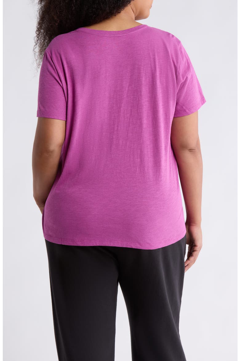 Easy Organic Cotton V-Neck T-Shirt, Alternate, color, GRAPE