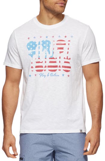 FLAG AND ANTHEM FLAG AND ANTHEM AMERICANA GUITAR GRAPHIC T-SHIRT