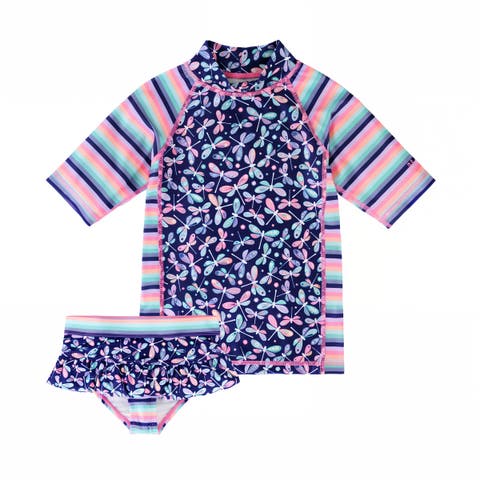 Short Sleeve Sunny Swim Set (Toddler, Little Kid, Big Kid)