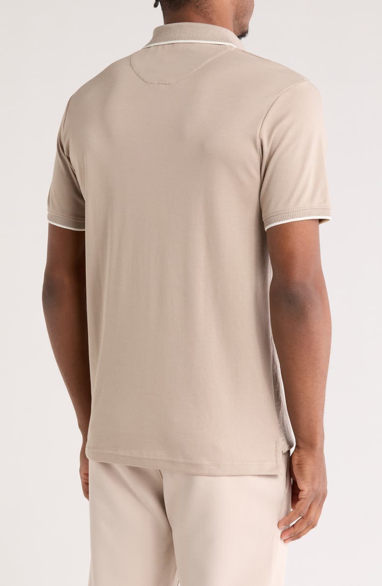 DENIM AND FLOWER Textured Zip Polo, Alternate, color,