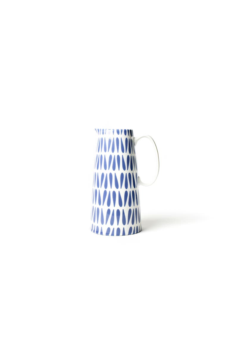 Iris Blue Drop Pedestal Pitcher, Alternate, color, Blue