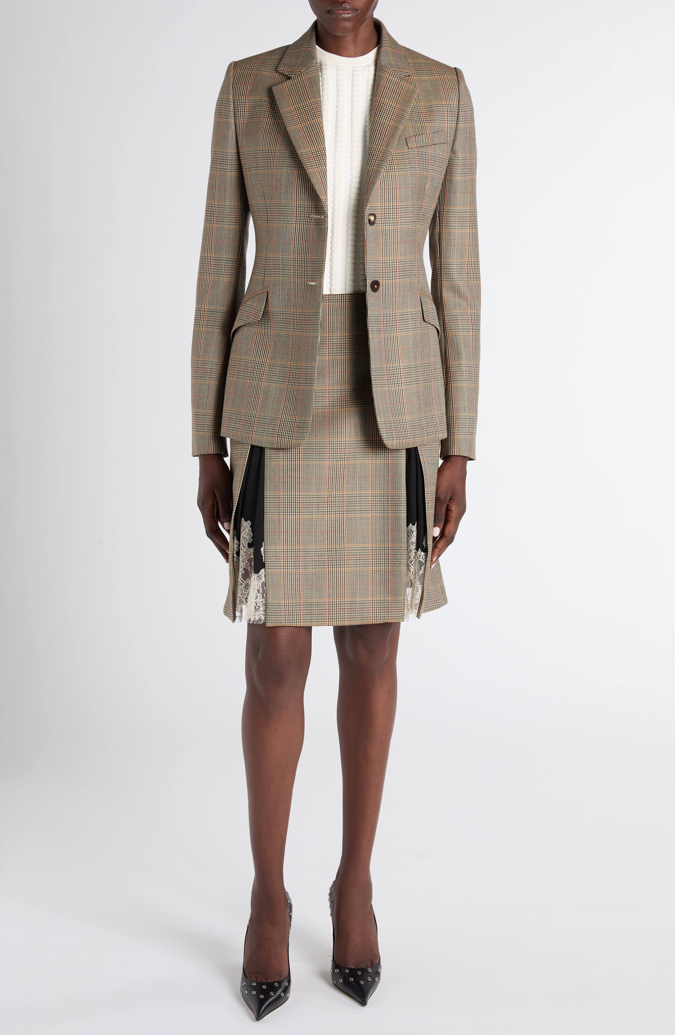 Country Glen Plaid Single Breasted Wool Blazer - image 2