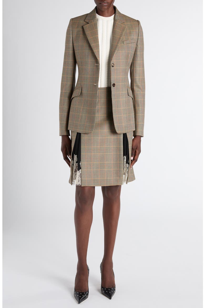 Country Glen Plaid Single Breasted Wool Blazer, Alternate, color, OFF WHITE MULTI