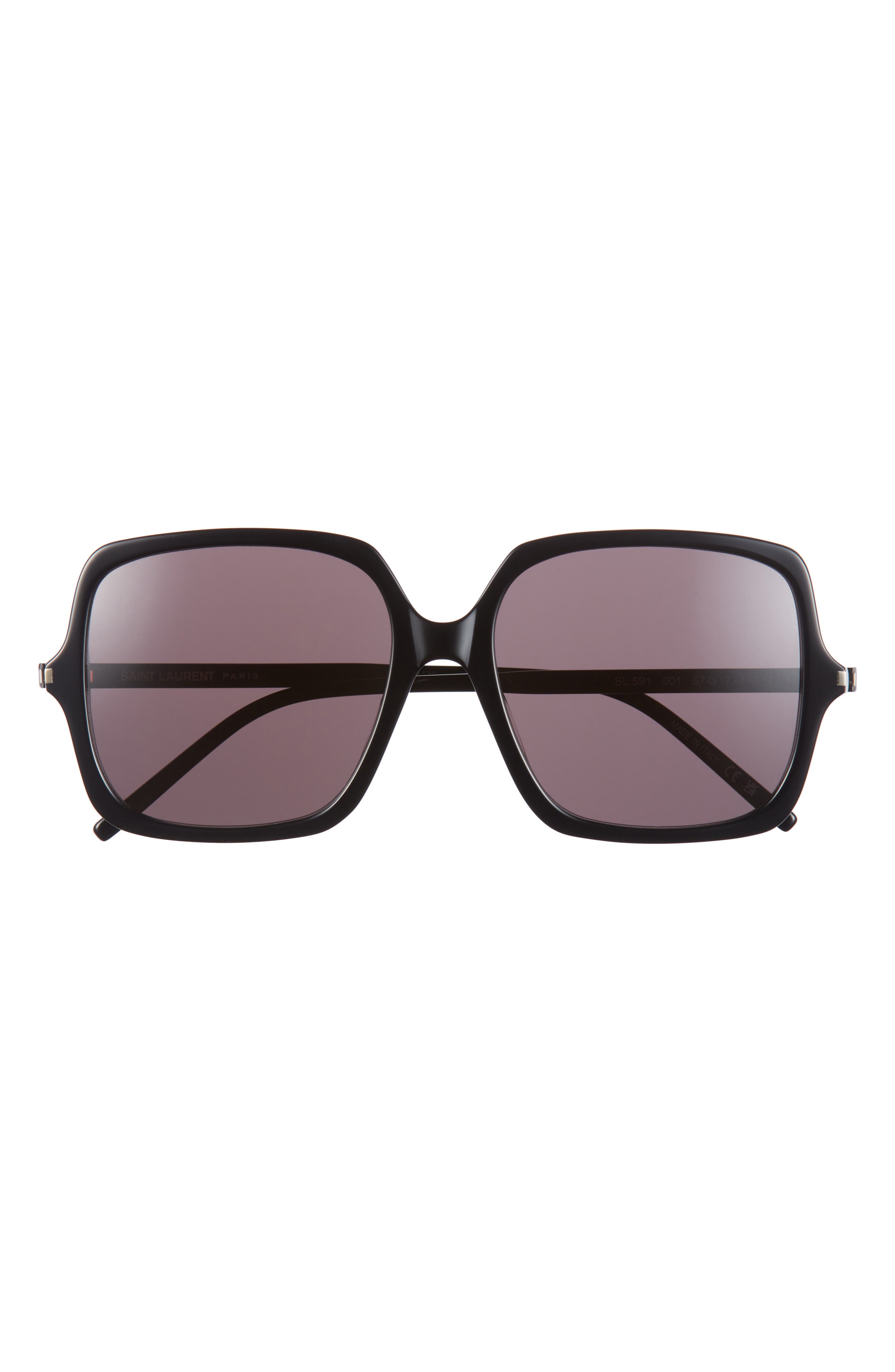 Saint Laurent 57mm Square Sunglasses