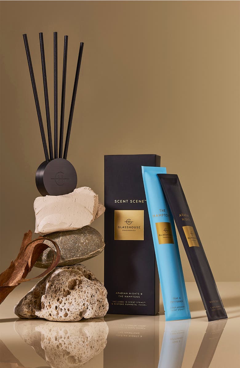 Glasshouse Fragrances Scent Scene<sup>™</sup> Duo Liquidless Fragrance Diffuser & Scents, Alternate, color, The Hamptons