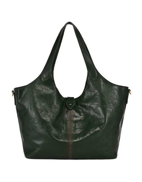 Marigold Genuine Leather Spacious Refined Carryall Tote