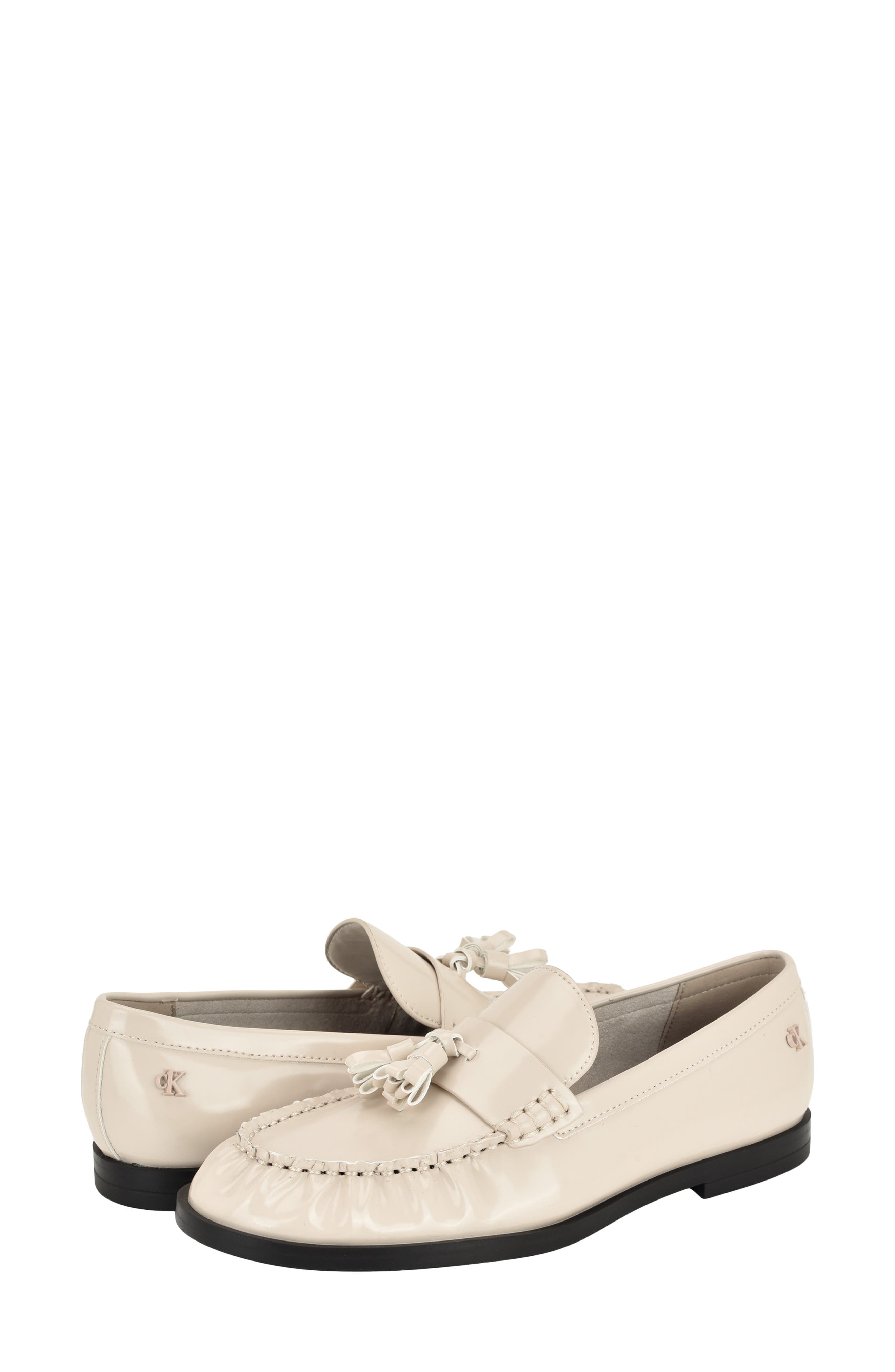Mirella Faux Leather Loafer, Alternate, color, IVORY 150