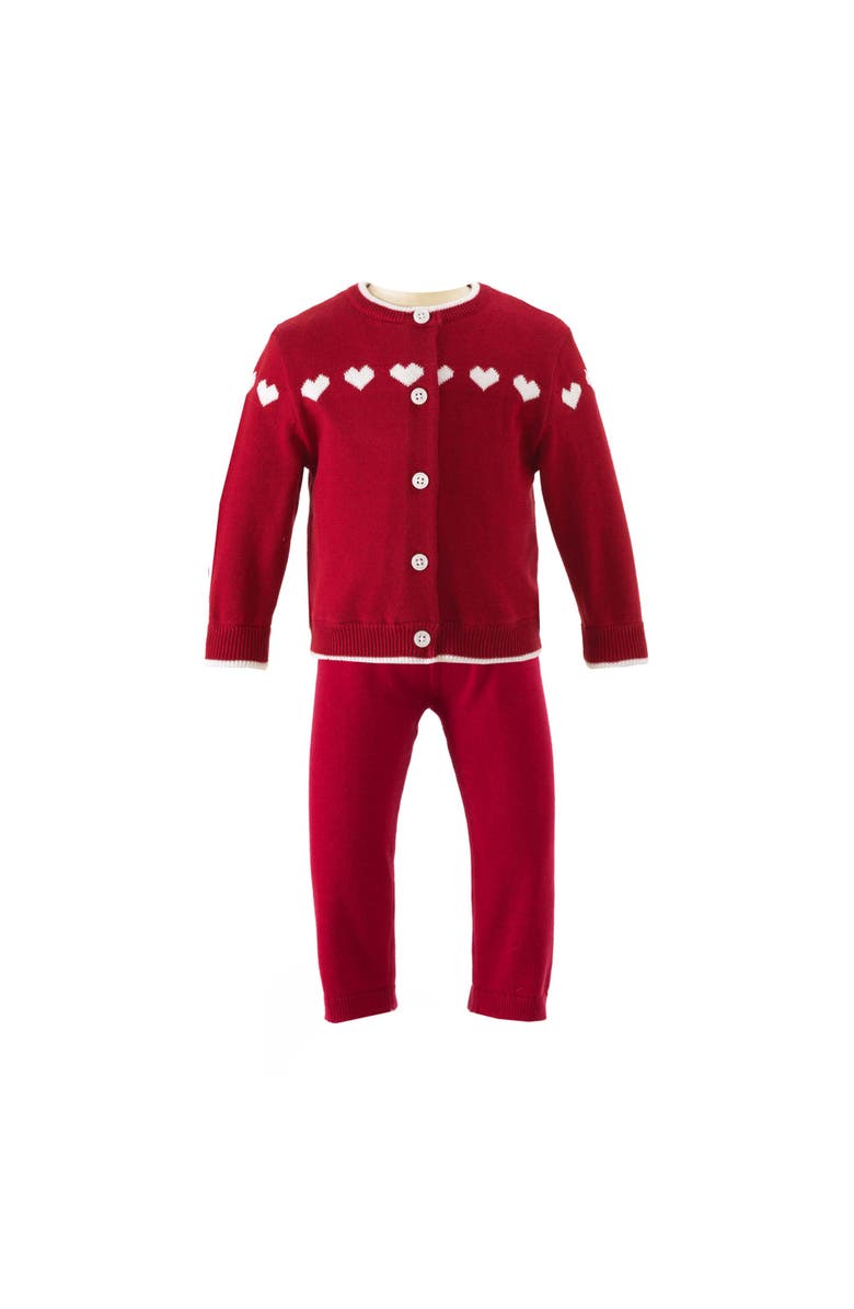 Rachel Riley Heart Knitted Set, Main, color, 