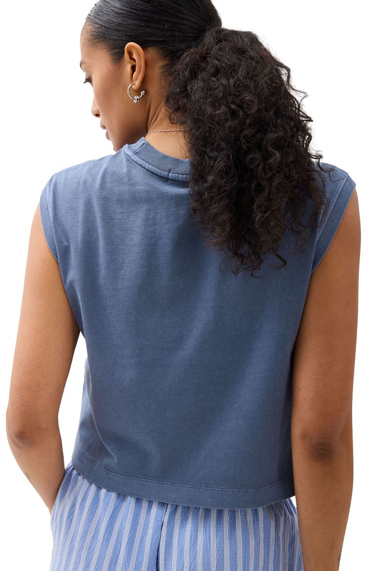 The Relaxed Muscle Tee, Alternate, color, Vintage Indigo