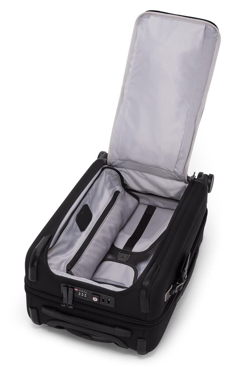 Alpha Dual Access Expandable Carry-On, Alternate, color, BLACK