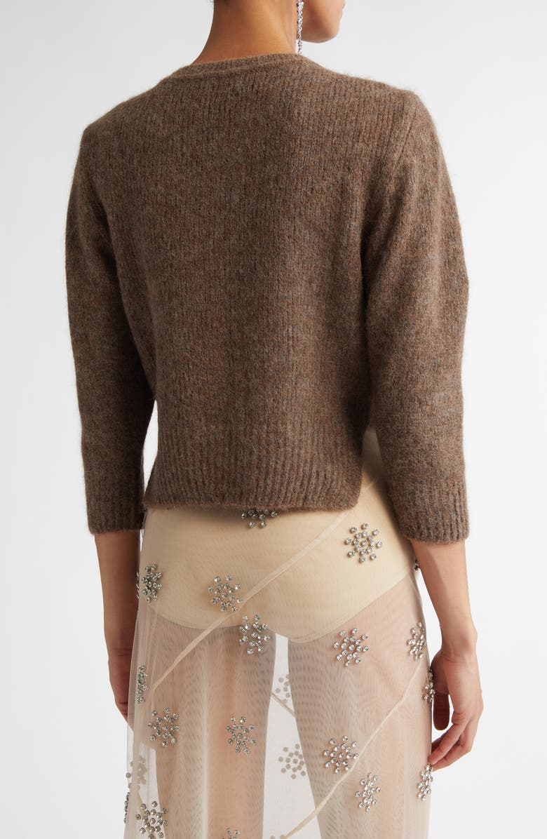 Simone Rocha Crystal Embellished Crop Cardigan, Alternate, color,