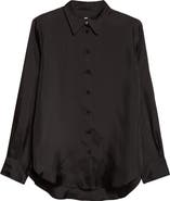 EENK Classic Satin Button-Up Shirt