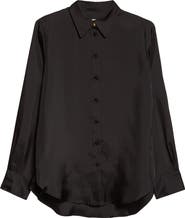 EENK Classic Satin Button-Up Shirt