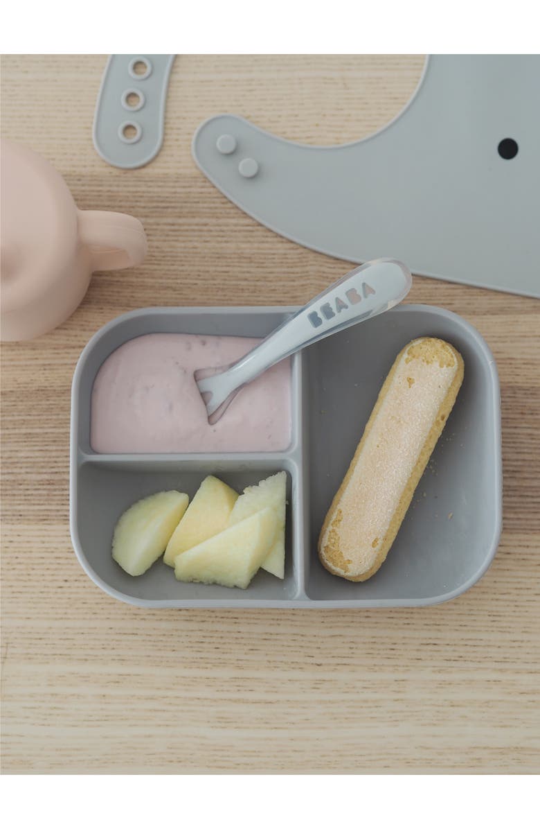 BEABA Sips & Bites 3-Piece Silicone Feeding Set, Alternate, color, Rose