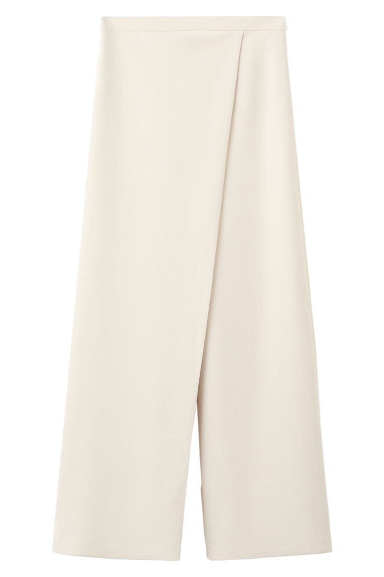 Tamar Wrap Front High Waist Straight Leg Pants, Alternate, color, ECRU